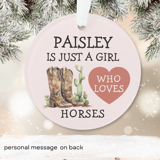 女性のカーボーイは馬を愛する女の子だけブーツ オーナメント