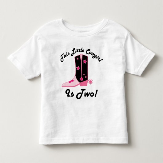 女性のカーボーイは2誕生日ギフト トドラーTシャツ (正面)