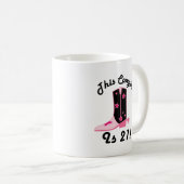 女性のカーボーイは21誕生日プレゼントです コーヒーマグカップ (正面右)