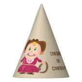 女性のカーボーイまたはカウボーイの性はパーティーの帽子を明らかにします パーティーハット (左)