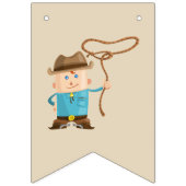 女性のカーボーイまたはカウボーイの性は旗布の旗を明らかにします バンティングフラッグ (第1の旗)