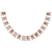 女性のカーボーイまたはカウボーイの性は旗布の旗を明らかにします バンティングフラッグ (全)