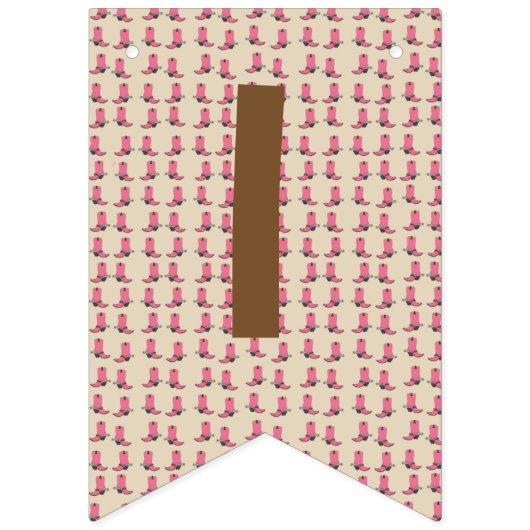 女性のカーボーイまたはカウボーイの性は旗布の旗を明らかにします バンティングフラッグ (第2の旗)