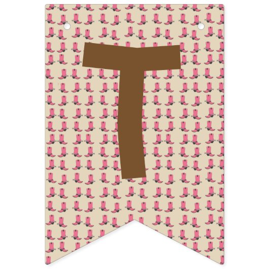 女性のカーボーイまたはカウボーイの性は旗布の旗を明らかにします バンティングフラッグ (第3の旗)