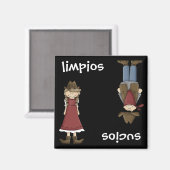 女性のカーボーイまたはカウボーイスペインの – エンエスパニオール食洗機 マグネット (正面/裏面)