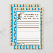 女性のカーボーイまたはCowboyの性別を示すアドバイスカード 招待状 (正面/裏面)