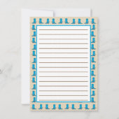 女性のカーボーイまたはCowboyの性別を示すアドバイスカード 招待状 (裏面)