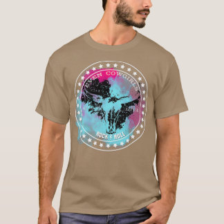 女性のカーボーイも小さな岩の山のよう転がに Tシャツ