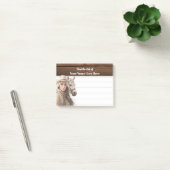 女性のカーボーイを着ているステットソン水色の馬の西 ポストイット (オフィス)