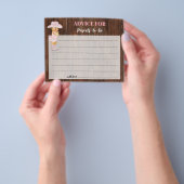 女性のカーボーイアドバイスママ&パパベビーシャワーカード チラシ (手)