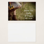 女性のカーボーイアンドサンフラワーズウェスタン結婚式の引き出物ラベル (正面&裏面)