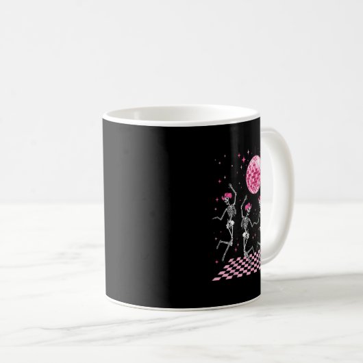 女性のカーボーイウェスタンおもしろい踊り骨格とディスコ コーヒーマグカップ (正面右)