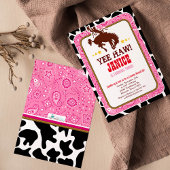 女性のカーボーイウェスタンオールドウエストバースデーパーティーの招待 招待状