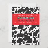 女性のカーボーイウェスタンバチェロレッテ/ブライダルパーティ招待状 招待状 (裏面)