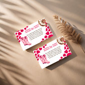 女性のカーボーイウェスタンロデオ赤ちゃんシャワー予約リクエスト エンクロージャーカード