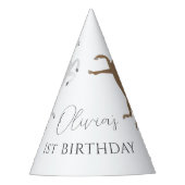 女性のカーボーイウェスタン素朴ファーストロデオ誕生日 パーティーハット (正面)