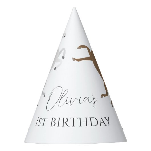 女性のカーボーイウェスタン素朴ファーストロデオ誕生日 パーティーハット (正面)