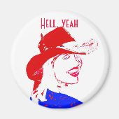 女性のカーボーイウェスタン衣服 マグネット (正面)