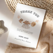 女性のカーボーイウエスタンカントリーベビーシャワー サンキューカード