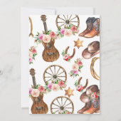 女性のカーボーイウエスタンカントリー誕生日招待状 招待状 (裏面)