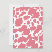 女性のカーボーイウエスタンコウィドクロザラインベビーシャワー 招待状 (裏面)