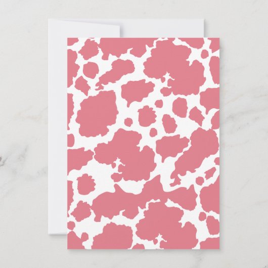 女性のカーボーイウエスタンコウィドクロザラインベビーシャワー 招待状 (裏面)