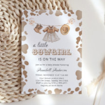 女性のカーボーイウエスタンハットブーツドレスベビーシャワー