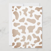 女性のカーボーイウエスタンハットブーツドレスベビーシャワー 招待状 (裏面)