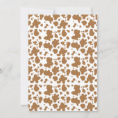 女性のカーボーイウエスタンブラウンプライド赤ちゃんシャワー 招待状 (裏面)