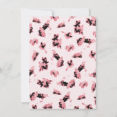 女性のカーボーイウエスタンベビーガールクロースレインベビーシャワー 招待状 (裏面)