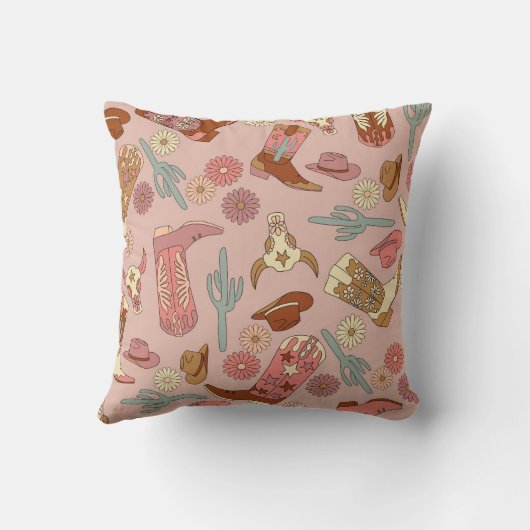 女性のカーボーイウエスタンボホカウボーイブーツ クッション (裏面)