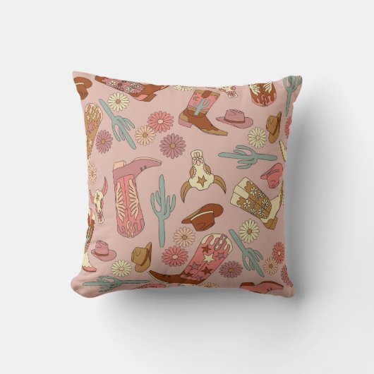 女性のカーボーイウエスタンボホカウボーイブーツ クッション (正面)