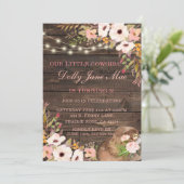 女性のカーボーイウエスタンボホ誕生日 招待状 (スタンド正面)