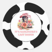女性のカーボーイウエスタンラストロデオバチェロレッテ ラウンドシール (正面)