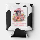 女性のカーボーイウエスタンラストロデオバチェロレッテ 缶クーラー (裏面)