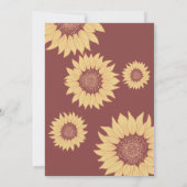 女性のカーボーイウエスタンレトロブライダルシャワー 招待状 (裏面)