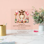 女性のカーボーイウエスタンロデオバチェロレッテブライダルシャワー アクリルサイン (ウェディング)