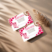 女性のカーボーイウエスタンロデオ赤ちゃんシャワーおむつラッフル エンクロージャーカード