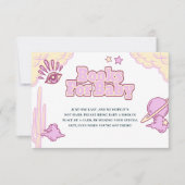 女性のカーボーイウエストロデオ赤ちゃんシャワーブックベビーカード 招待状 (正面)