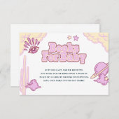 女性のカーボーイウエストロデオ赤ちゃんシャワーブックベビーカード 招待状 (正面/裏面)