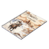 女性のカーボーイオンホースサウスウェスタン ノートブック (左側)