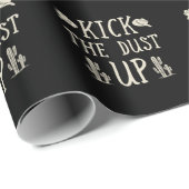 女性のカーボーイカウボーイウェスタンカントリー音楽愛好家 ラッピングペーパー (ロールコーナー)