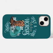 女性のカーボーイカウボーイブーツハットガールラブ馬名 Case-Mate iPhoneケース (裏面 (横))