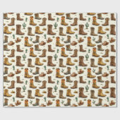 女性のカーボーイカウボーイ西部乗馬ロデオ山西 ラッピングペーパー (フラット)