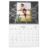 女性のカーボーイカレンダー カレンダー (2月 2027)