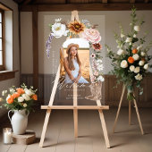 女性のカーボーイカントリーウェスタン写真卒業へようこそ アクリルサイン