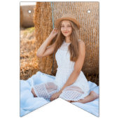 女性のカーボーイカントリーウェスタン写真卒業 バンティングフラッグ (第2の旗)