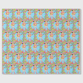 女性のカーボーイカントリーウエスタンギタープレーヤー ラッピングペーパー (フラット)