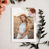 女性のカーボーイカントリーウエスタンフォト卒業パーティー 招待状