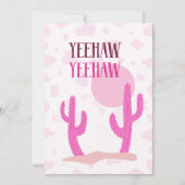 女性のカーボーイカントリーコケットウェスタンBデイ招待状 招待状 (裏面)